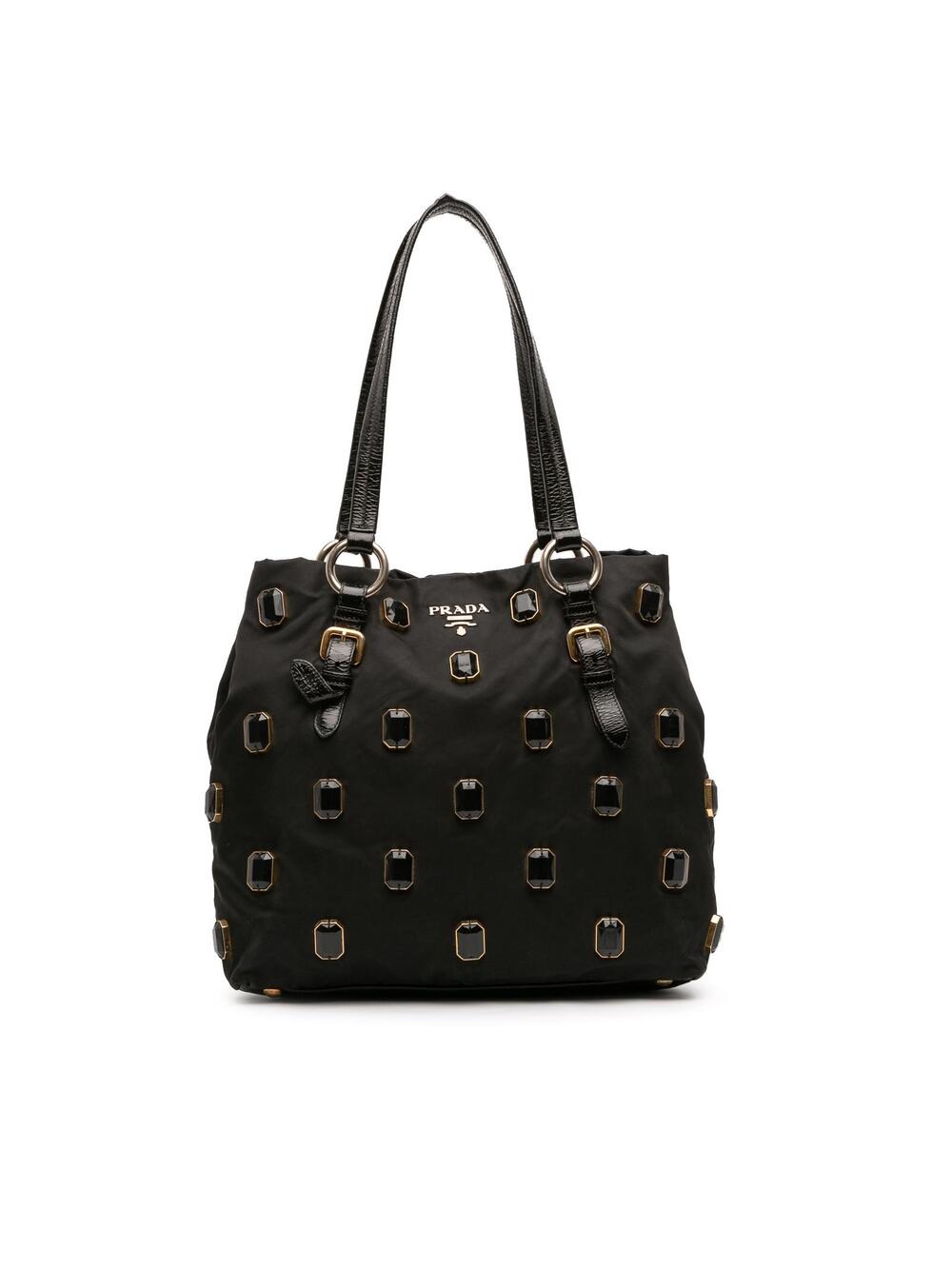 Prada Tessuto Pietre Jeweled Tote Pre- #360435P54B